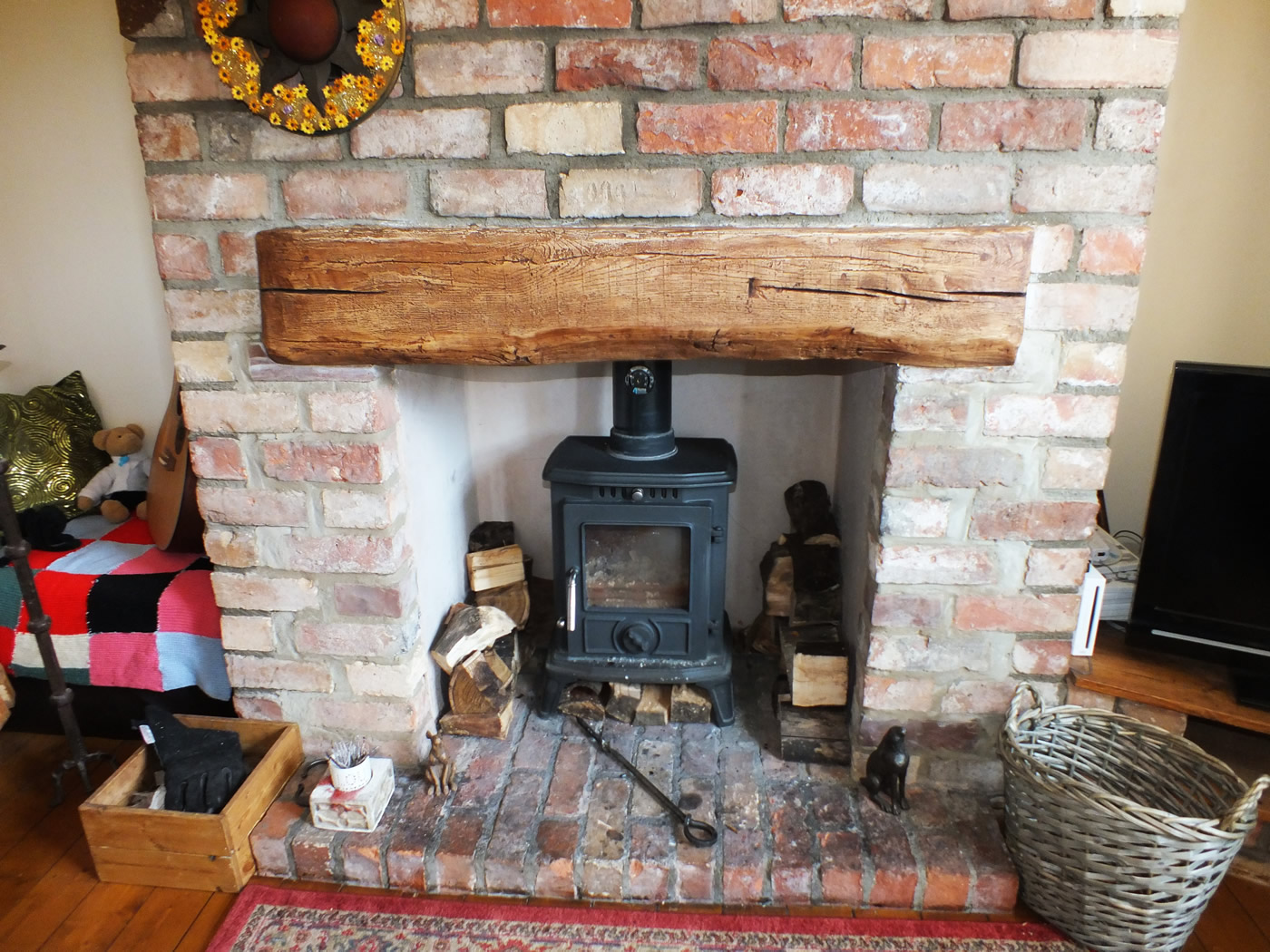 Fire place beam