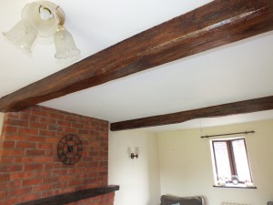 Dark oak beams